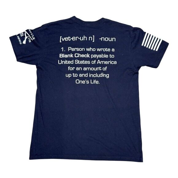 Grunt Style Veteran Definition T-Shirt Large 100% Cotton Patriotic Design Blank - Picture 1 of 4
